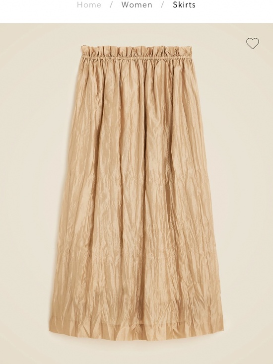 J. Crew Dresses & Skirts - JCrew gold crinkle midi skirt